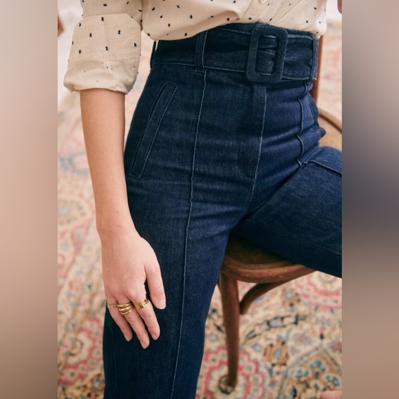 Sezane Pants - Sezane Lukas denim trousers NWT size 6 sold out and hard to find